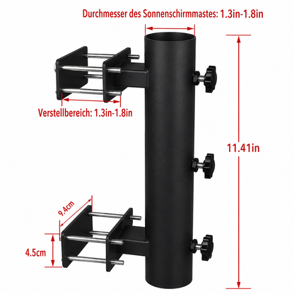🌂 Verstellbare Terrassenschirm-Geländerklemme