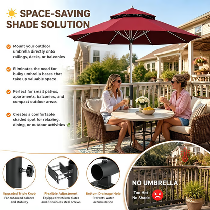 🌂 Adjustable Patio Umbrella Mount Clamp